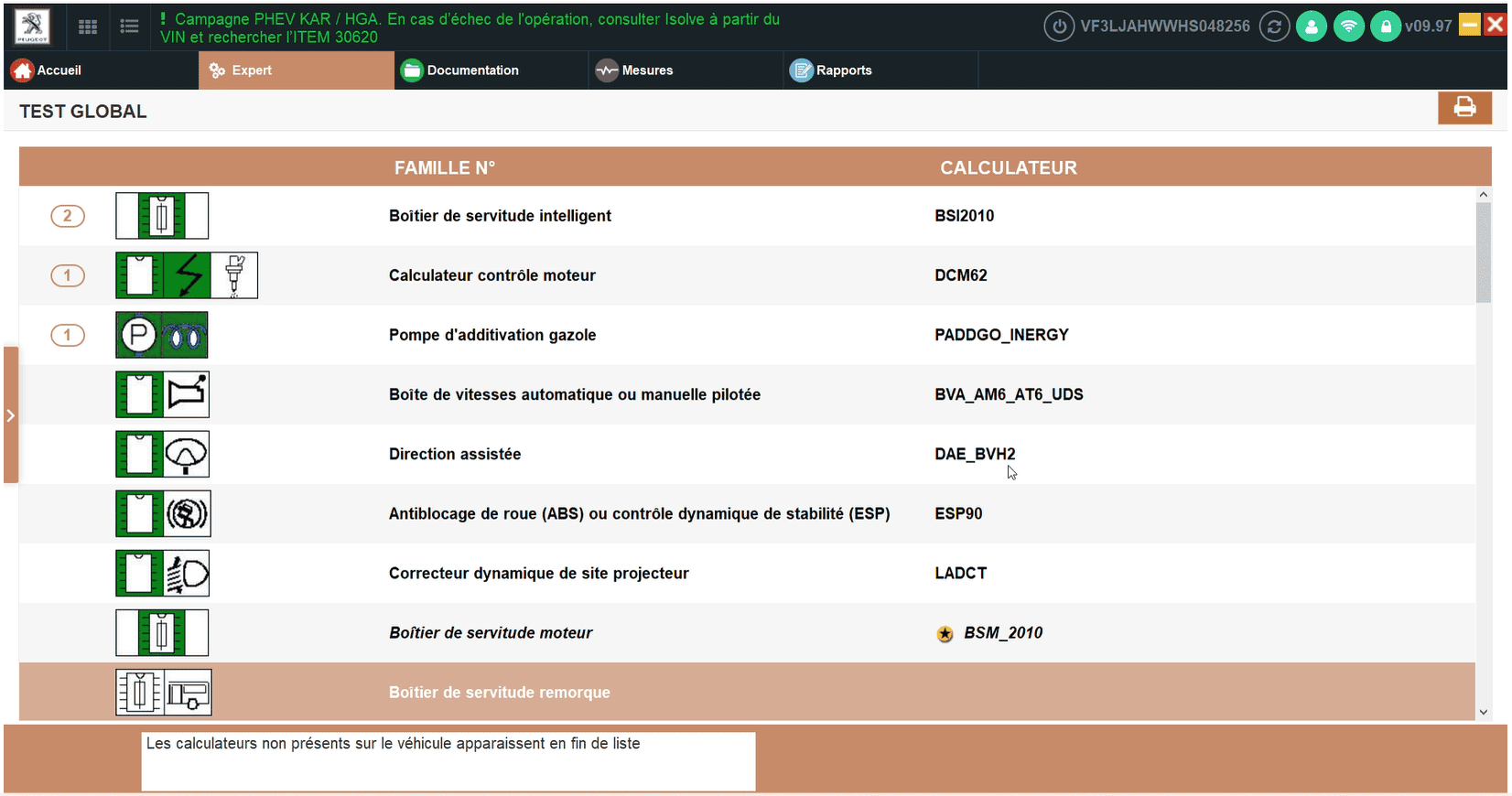Fonction DIAGBOX PSA avec Passthru